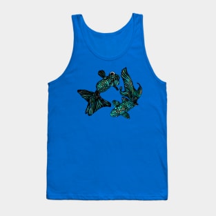 Two Koi Fish Tank Top